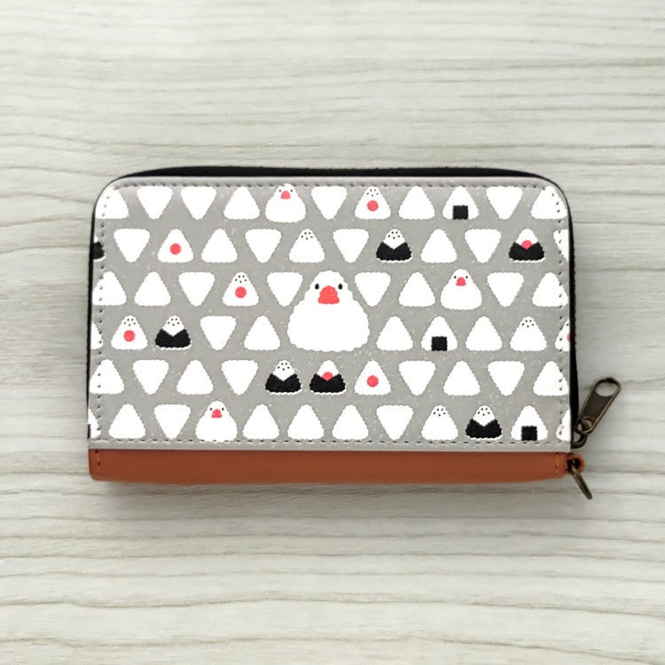 おにぎりと文鳥 パス&コインケース