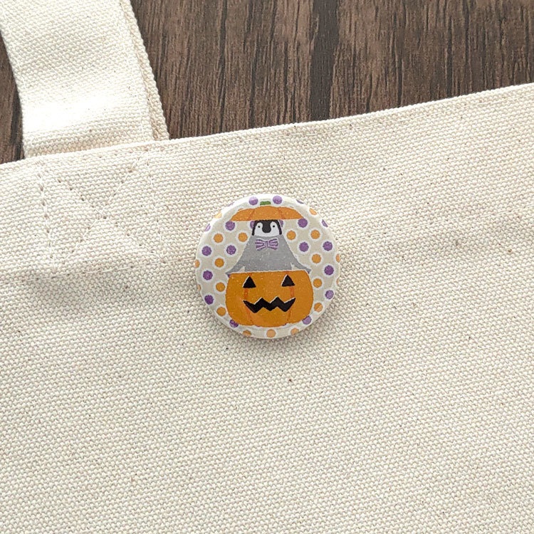 ハロウィン雛ペンギン 缶バッジ 32mm