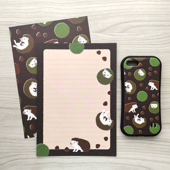 栗とハリネズミ レターセット