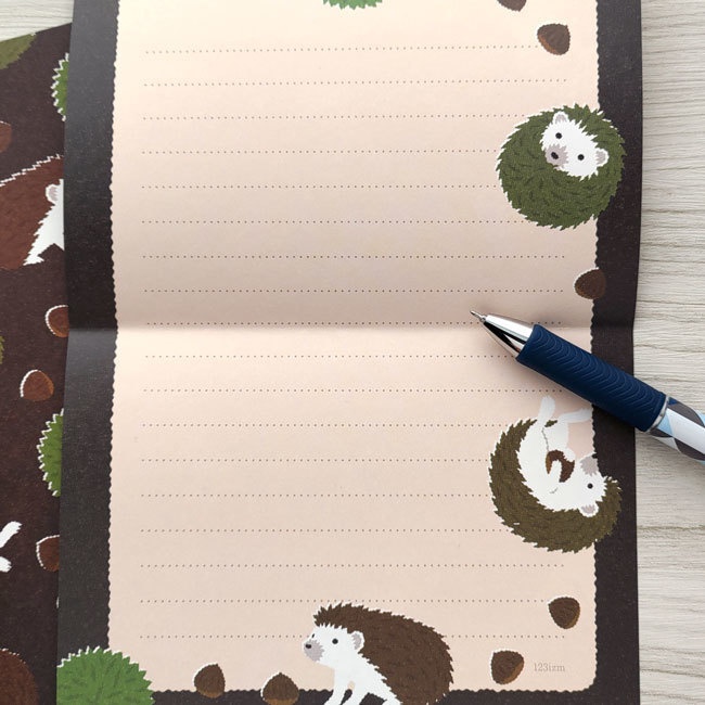 栗とハリネズミ レターセット