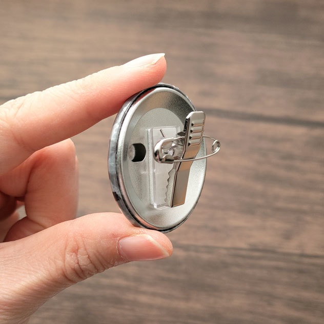 おにぎりと文鳥 リフレクター 缶バッジ 44mm