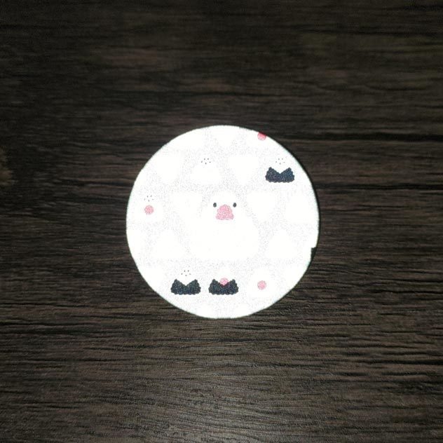 おにぎりと文鳥 リフレクター 缶バッジ 44mm