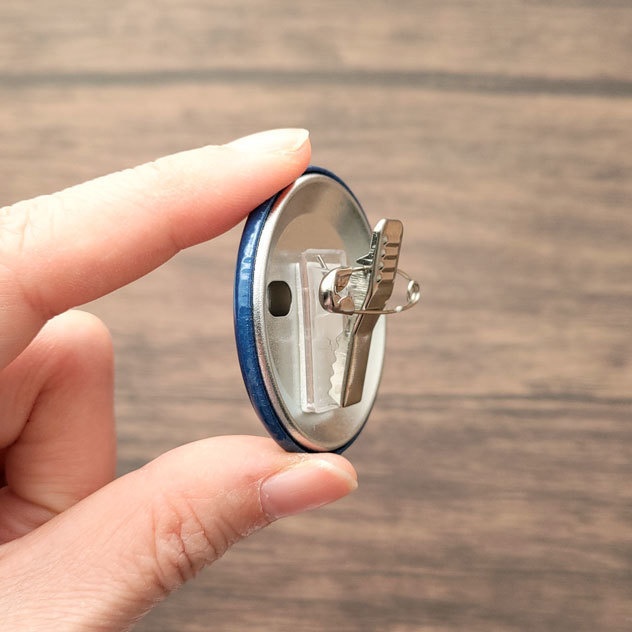 うさぎ リフレクター 缶バッジ 44mm