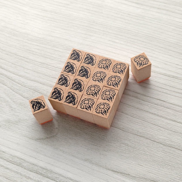 ミズクラゲ (2個セット) ラバースタンプ