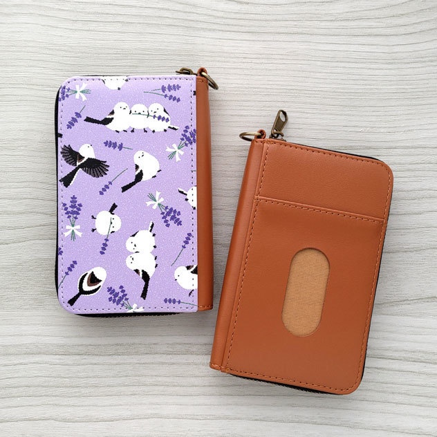 シマエナガ ラベンダー パス&コインケース