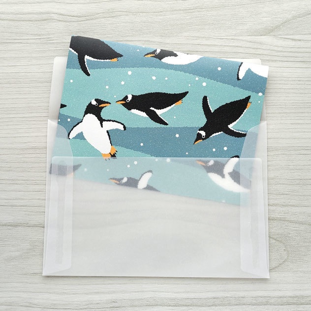 泳ぐジェンツーペンギン レターセット