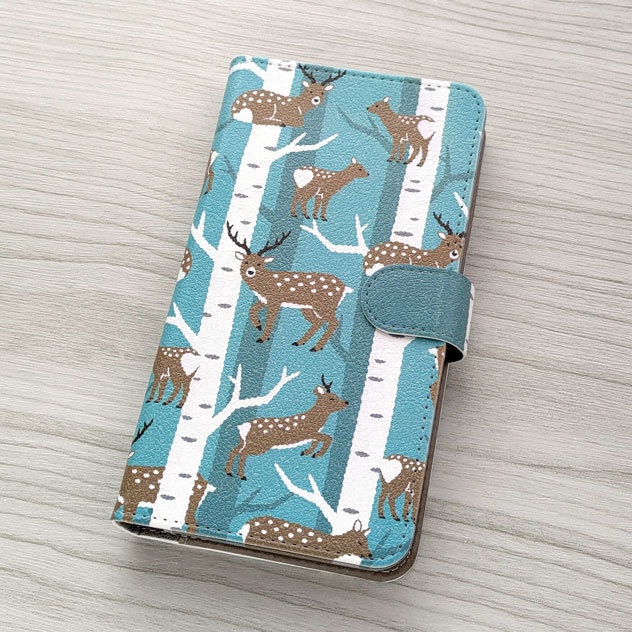 エゾシカ 手帳型スマホケース