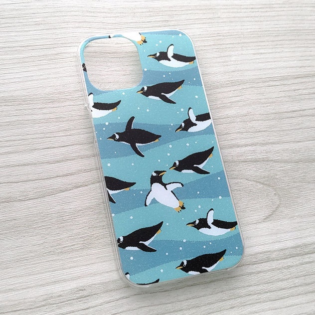 泳ぐジェンツーペンギン スマホケース