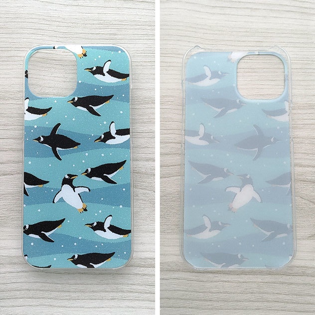 泳ぐジェンツーペンギン スマホケース