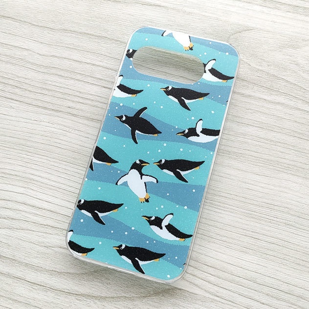 泳ぐジェンツーペンギン スマホケース