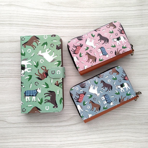 馬 パス&コインケース