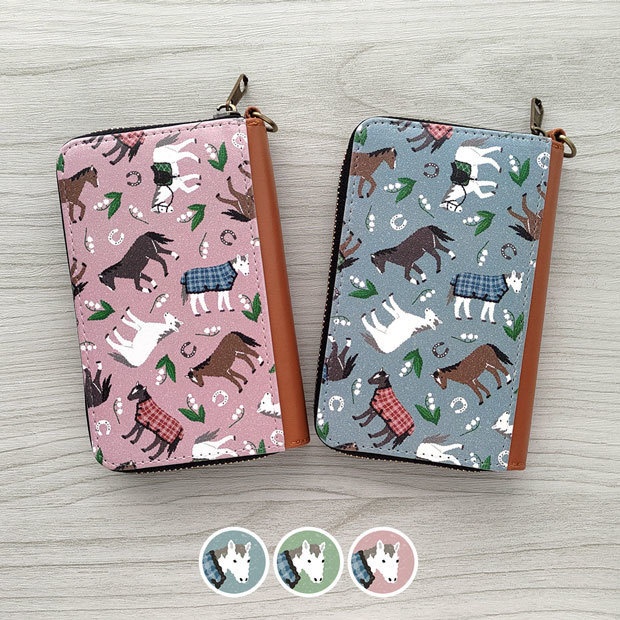 馬 パス&コインケース