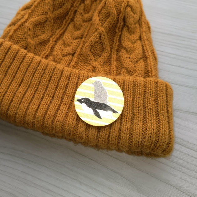 親子アデリートボガン リフレクター 缶バッジ 44mm