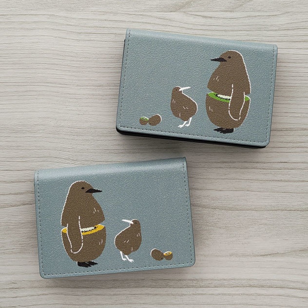 キウイなキングペンギン雛 名刺入れ