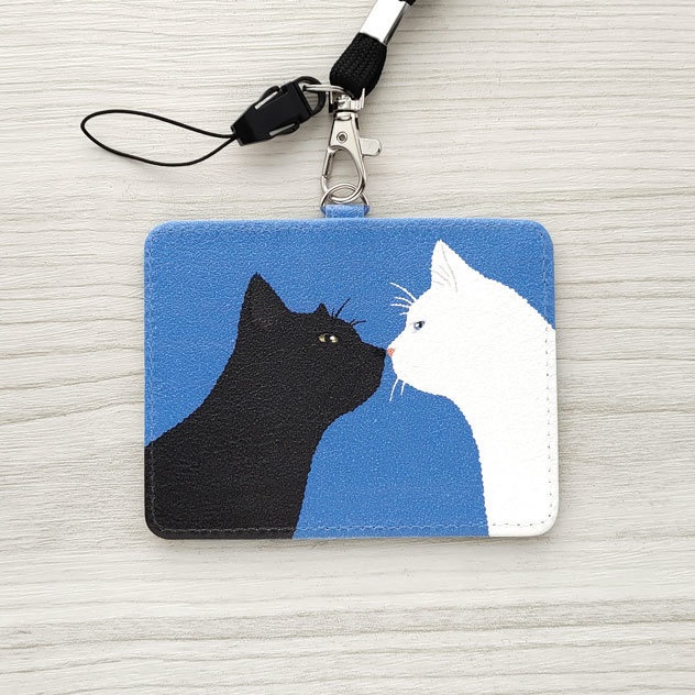 黒と白 IDカードホルダー