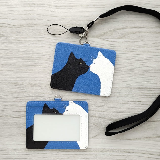 黒と白 IDカードホルダー