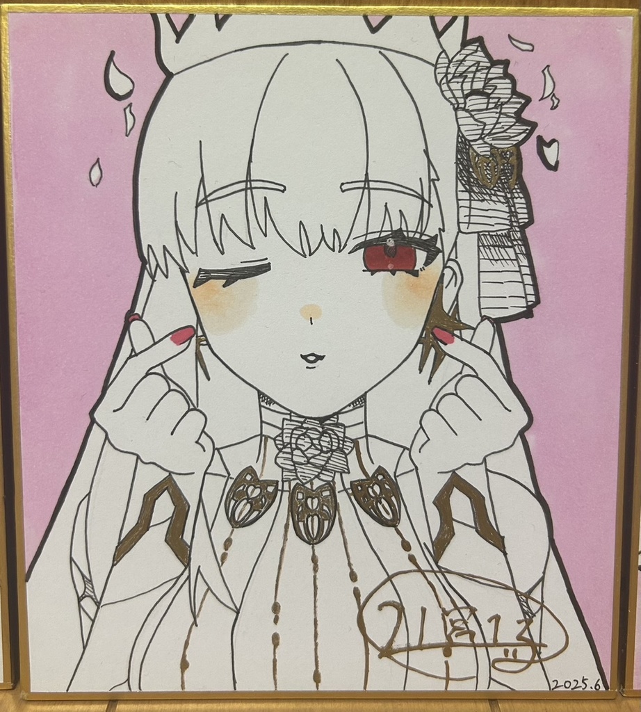 【FGO】手描きミニ色紙【水着カーマ】