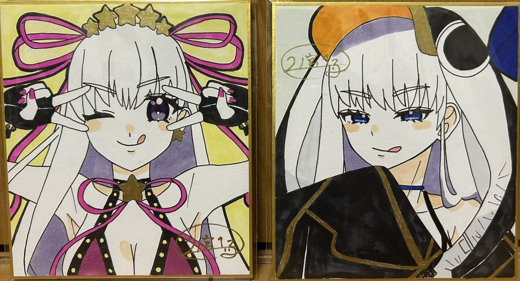 【FGO】手描きミニ色紙