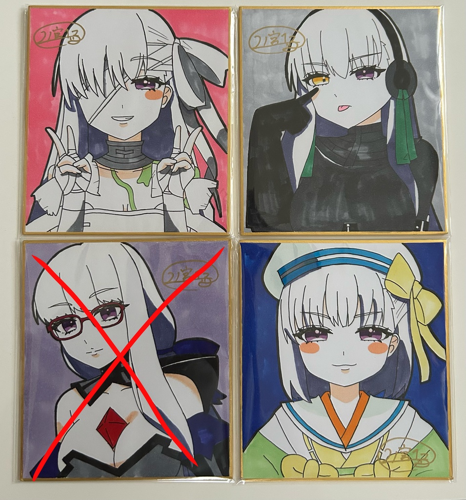 【FGO】手描きミニ色紙【全5種】