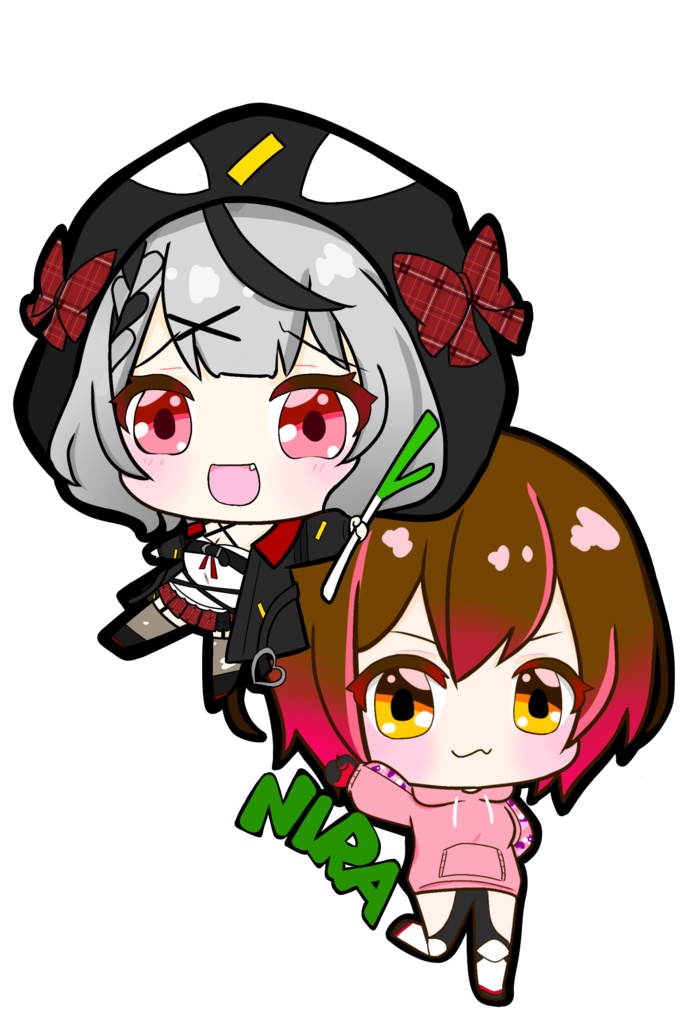 ※非公式※沙花叉クロヱ&ロボ子さんアクリルキーホルダー