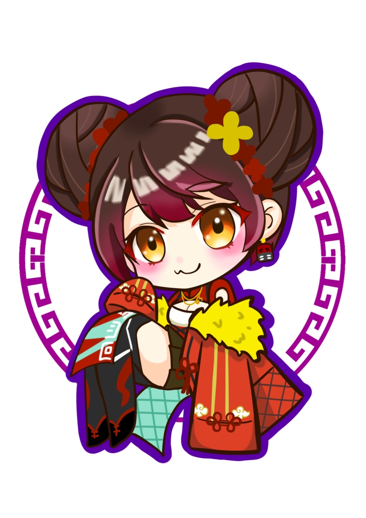 ※非公式※　ホロライブ　チーパオロボ子さんアクキー