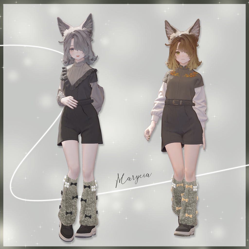 【5アバター対応】毛糸のレッグウォーマー