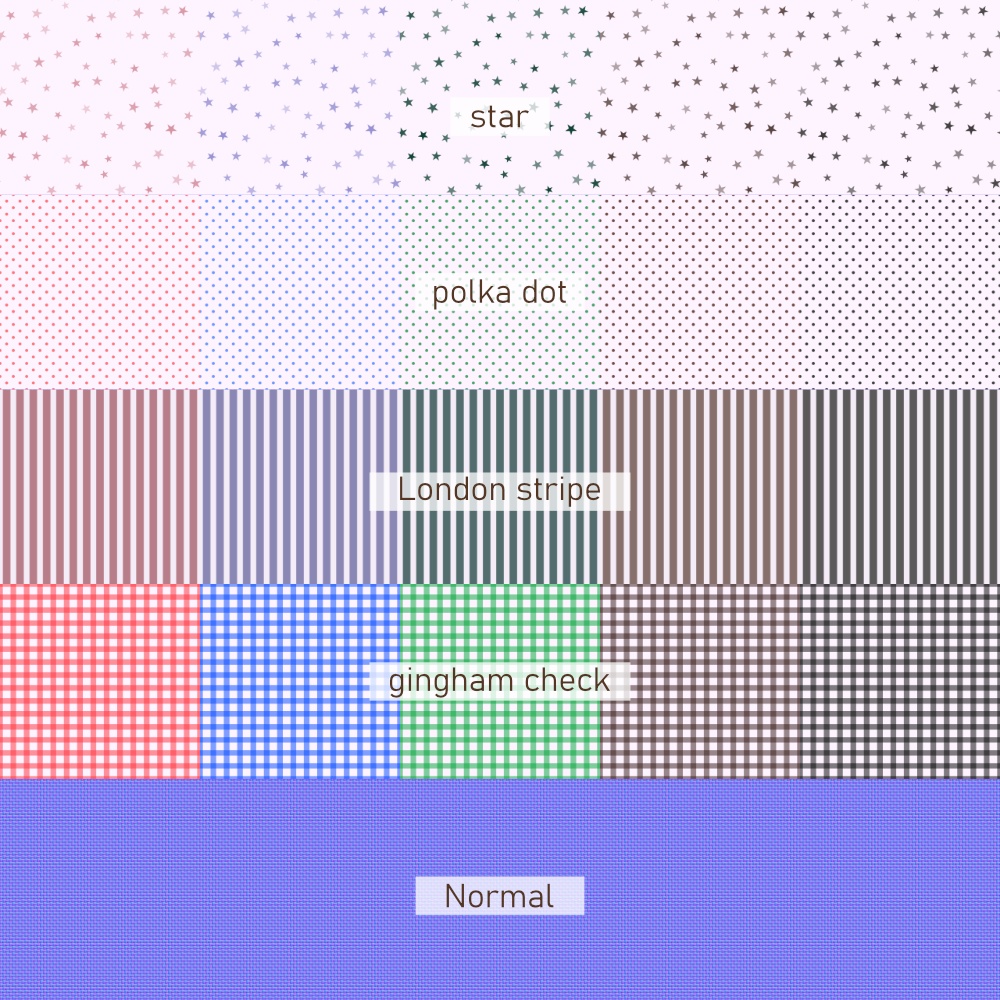【汎用・VRChatアバター改変】シームレス シンプルパターン PBR テクスチャセット