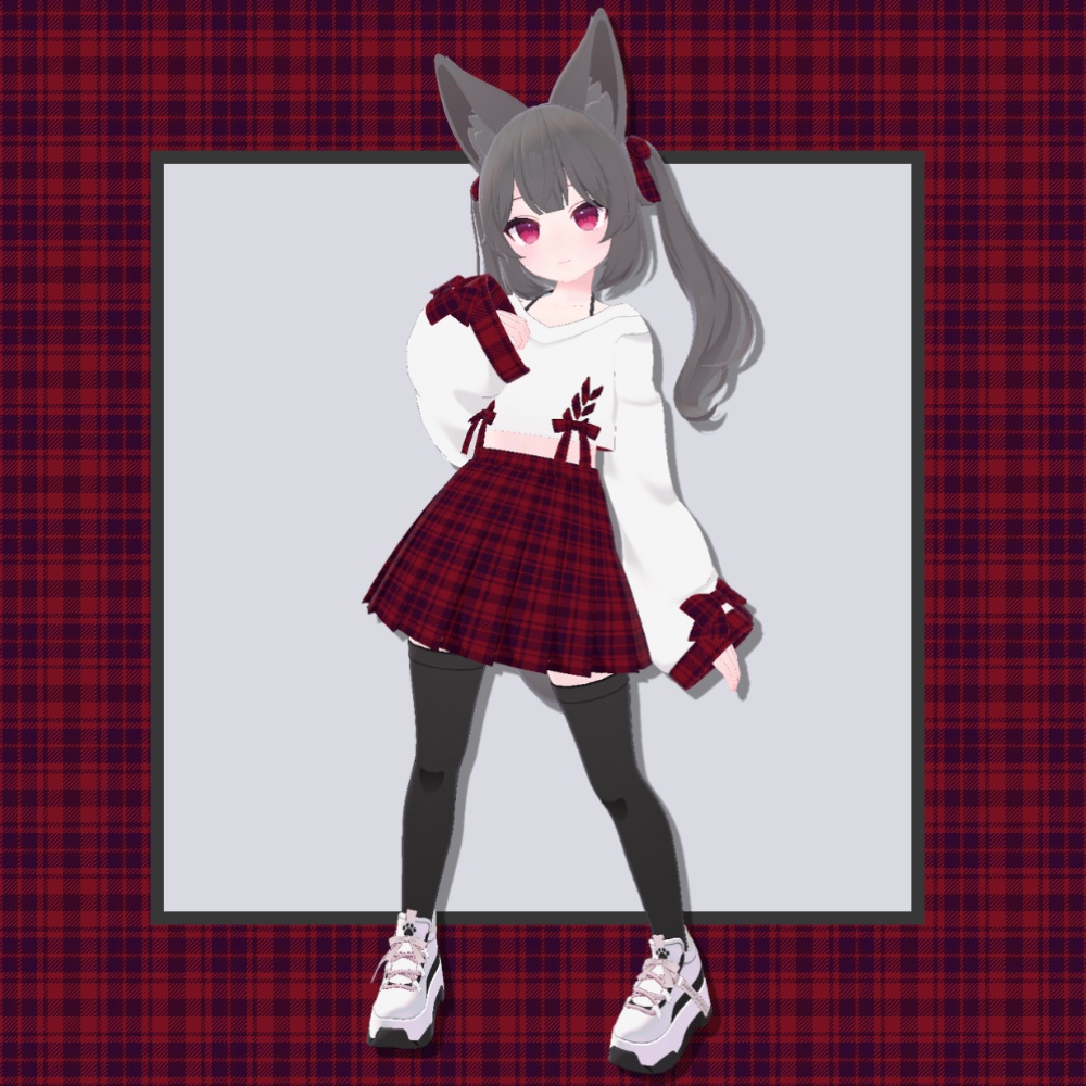 【汎用・VRChatアバター改変】シームレス タータンチェック PBR テクスチャセット