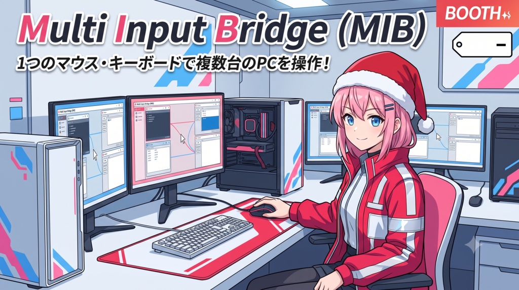 【無料配布中】Multi Input Bridge (MIB) — 複数PCを1組のマウス・キーボードで操る ソフトKVM ---