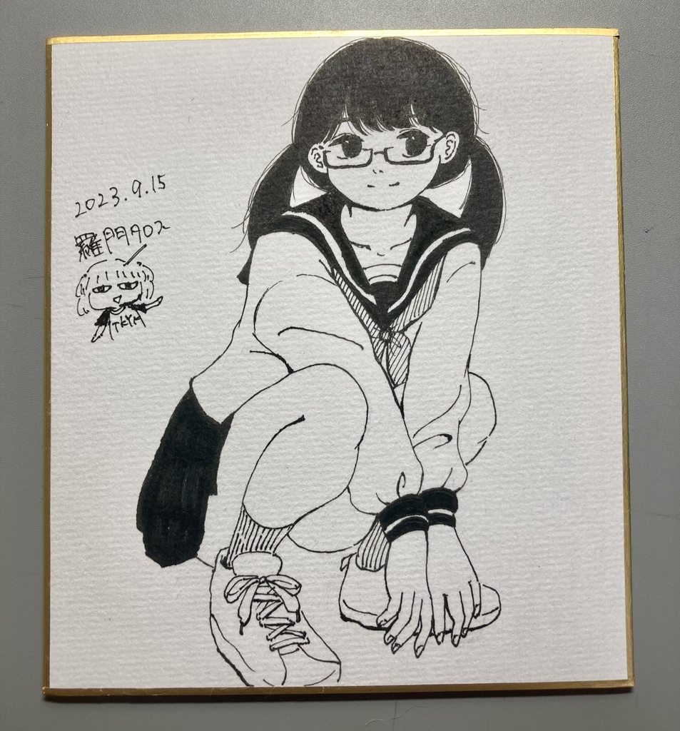 手描き色紙