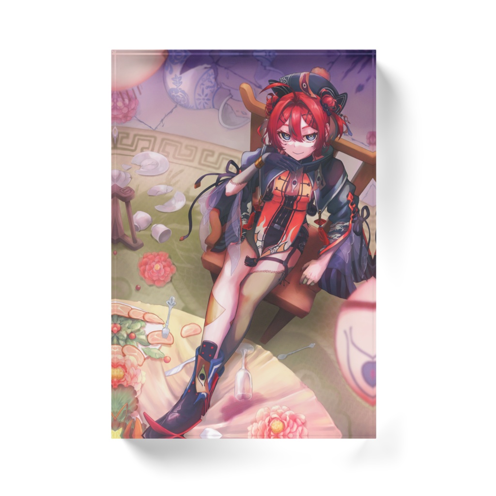 暁華 周年絵アクリルブロック