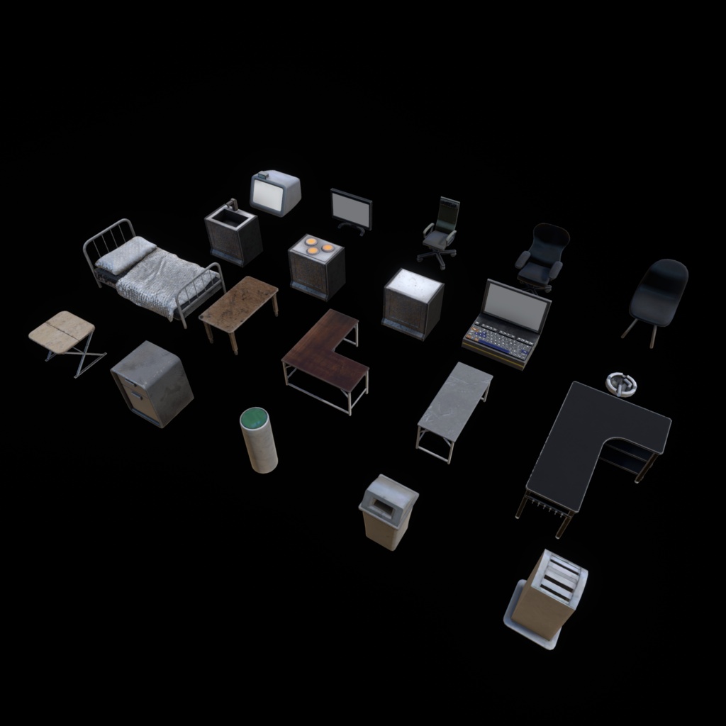 【Unity向け】路地裏学園 - Urban Back Alley Props 301点