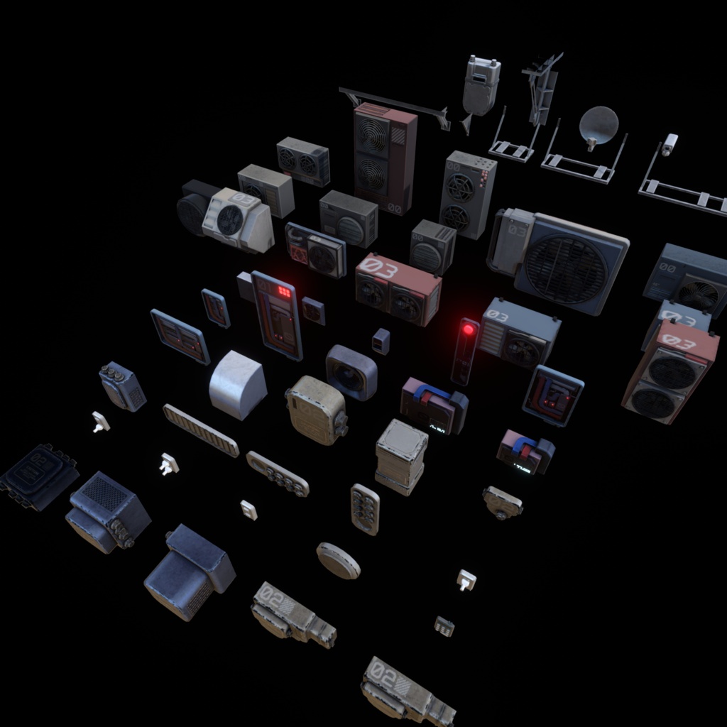 【Unity向け】路地裏学園 - Urban Back Alley Props 301点