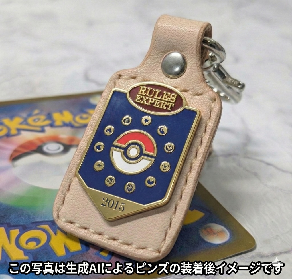 レザー製ピンズキーホルダー(ルールエキスパート)(ナチュラル×シルバー)