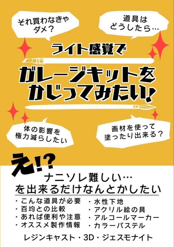 【紙本】ガレージキットをかじってみたい！