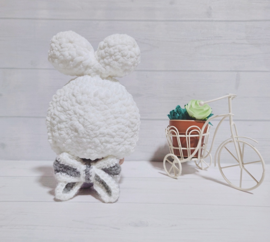 ぬい服 うさぎさんの被り物&ふぇありぼんまふらーセット