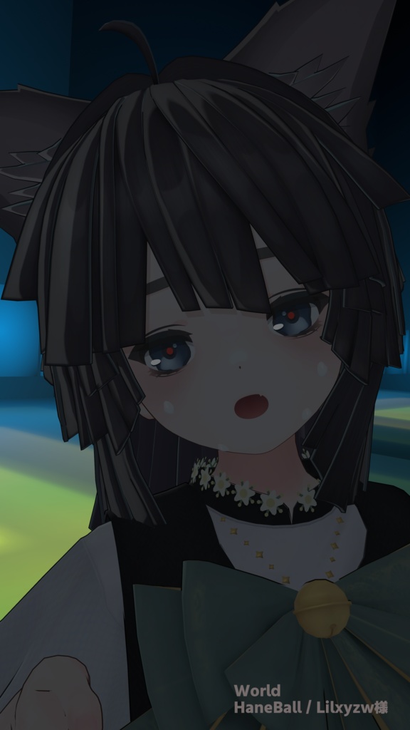 留守番猫のきゅーろん / オリジナル3Dモデル