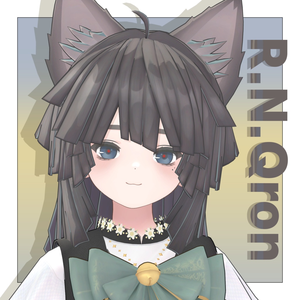 留守番猫のきゅーろん / オリジナル3Dモデル
