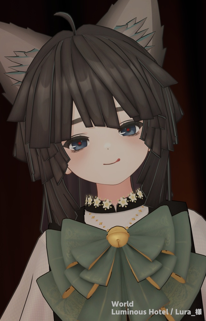 留守番猫のきゅーろん / オリジナル3Dモデル