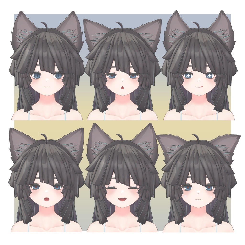 留守番猫のきゅーろん / オリジナル3Dモデル