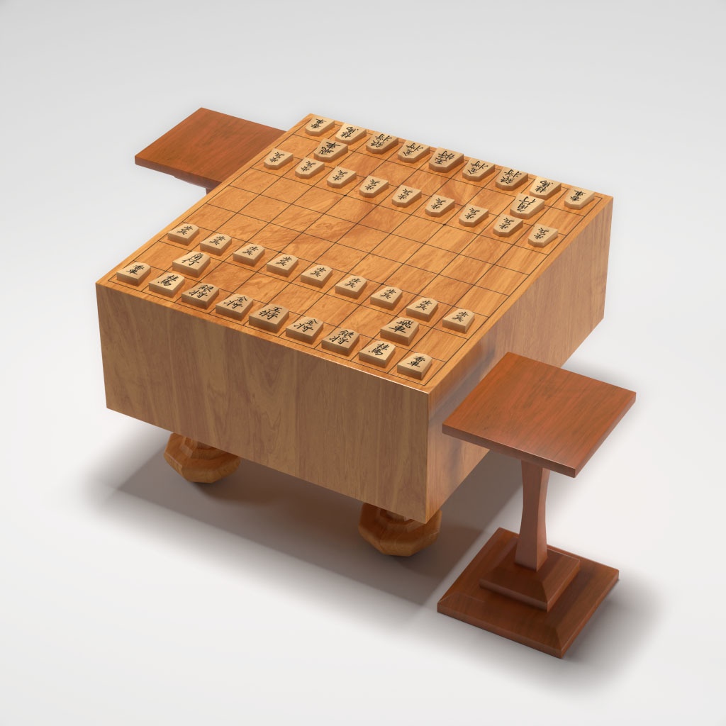 【3Dモデル】 将棋セット Shogi board Set