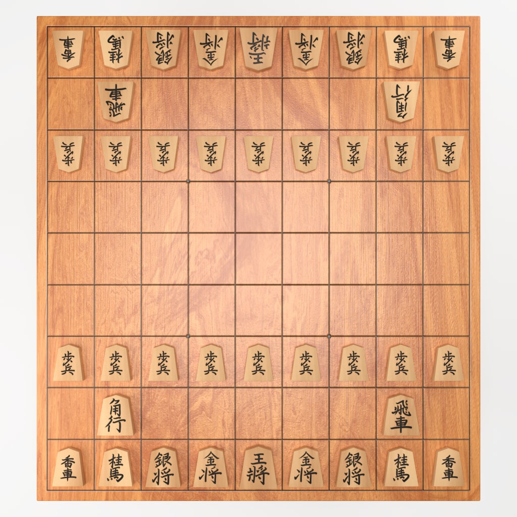 【3Dモデル】 将棋セット Shogi board Set