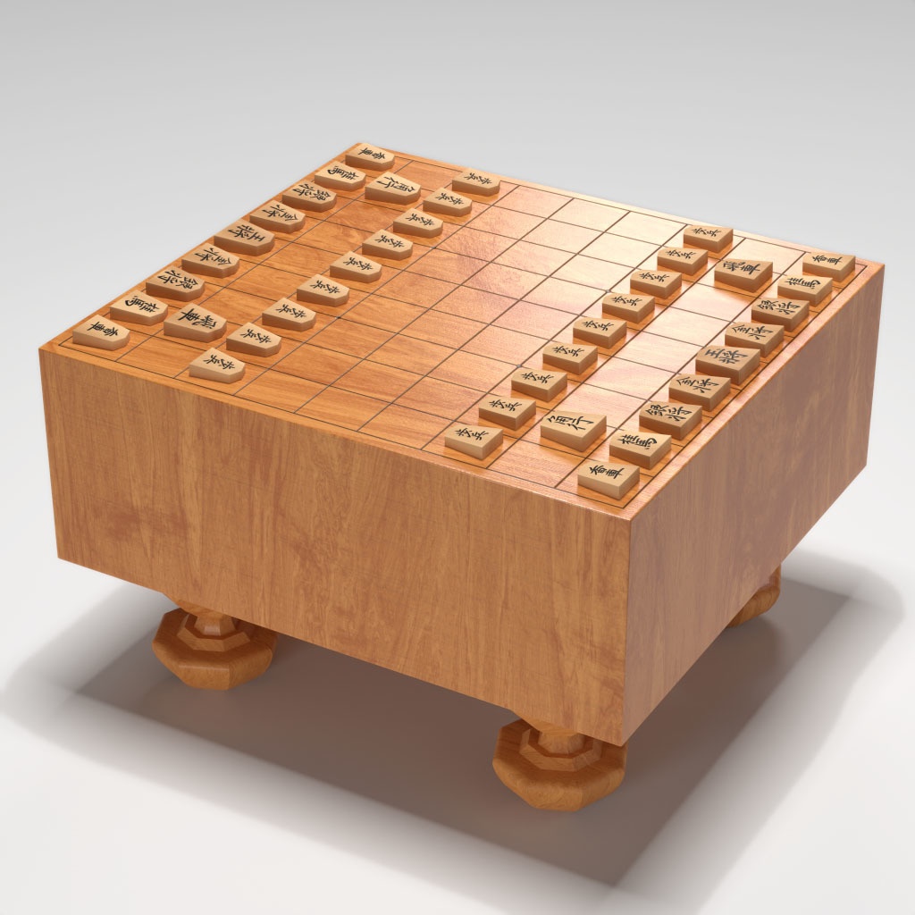 【3Dモデル】 将棋セット Shogi board Set