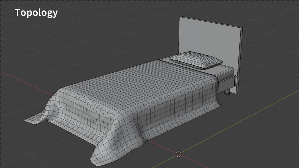 【3Dモデル】シングルベッド Single bed