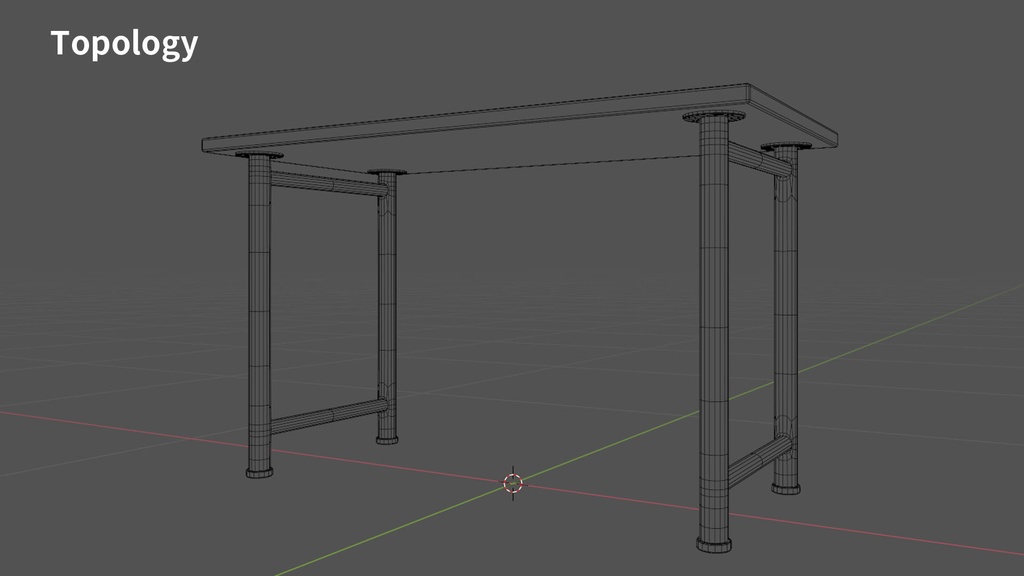 【3Dモデル】PCデスク PC Desk