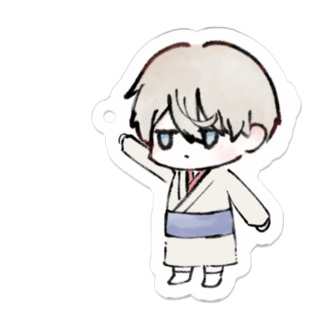 ちびえたアクリルキーホルダーBコーティング加工