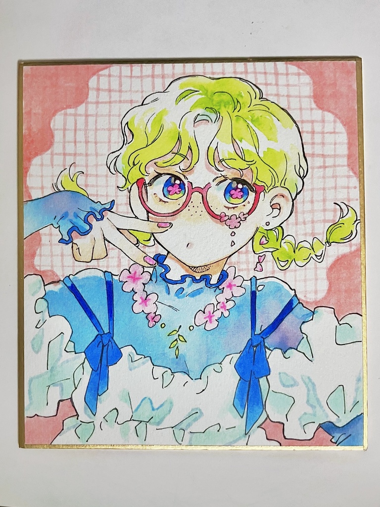 原画販売 1/4色紙【お花ちゃん】