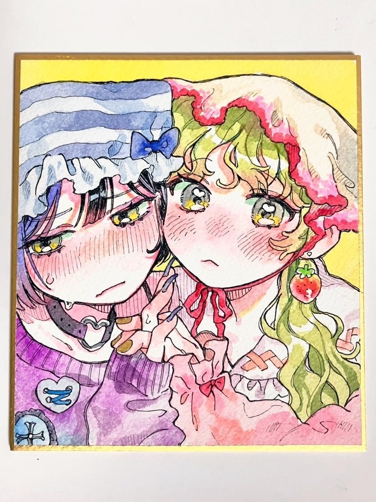 原画販売 1/4色紙【創作百合】