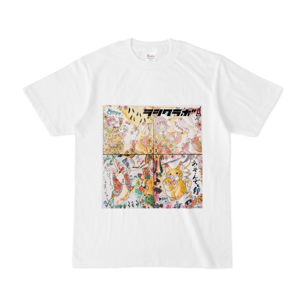 日本文化ほのぼの系4コマ漫画 Tシャツ