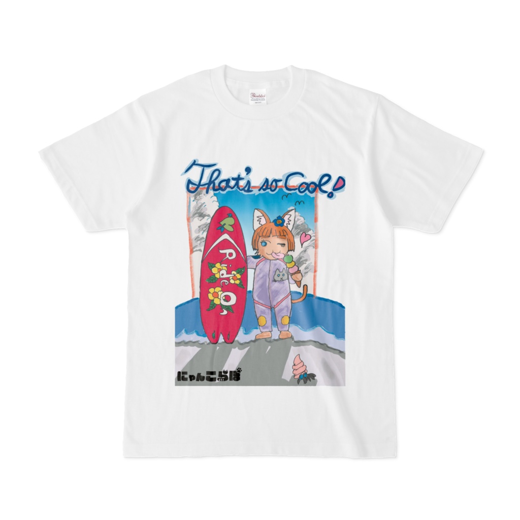 サーファー猫！　Tシャツ